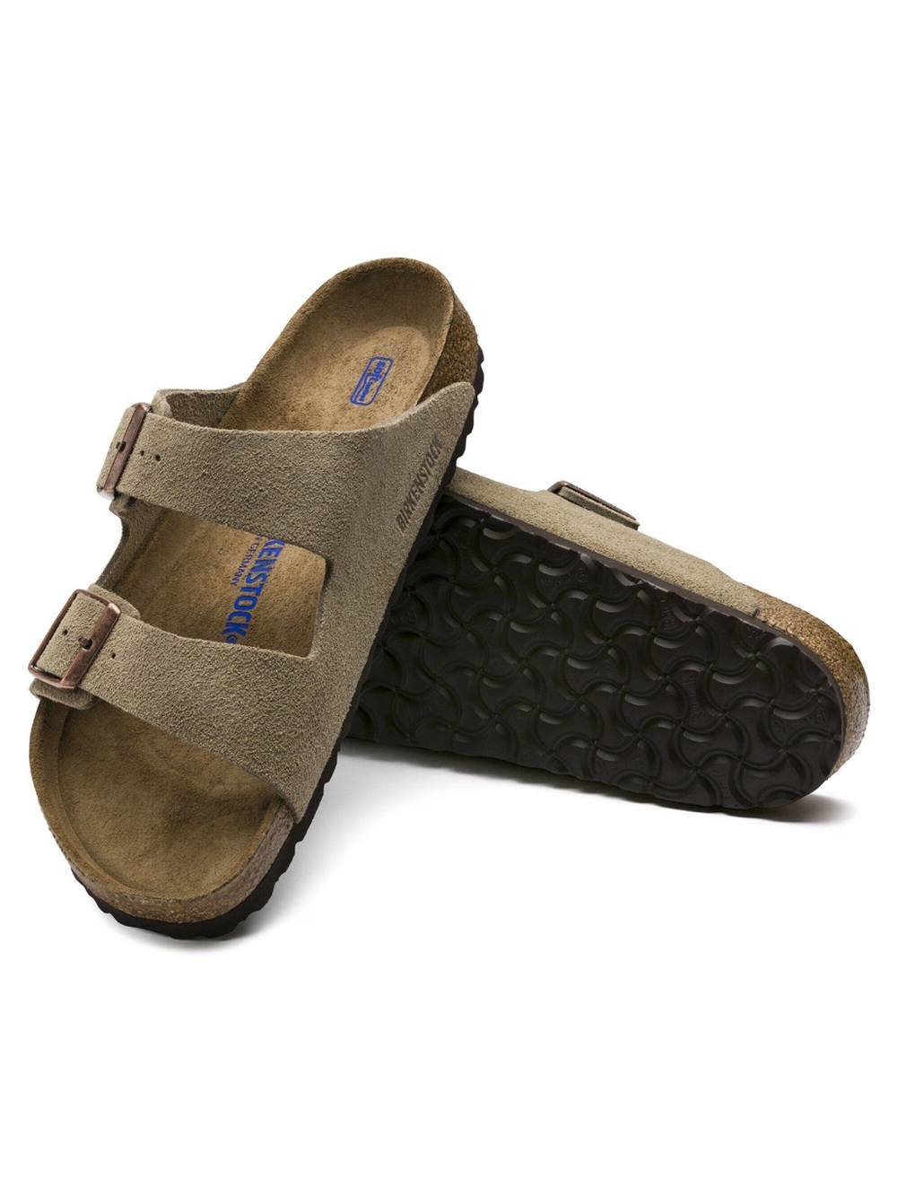 BIRKENSTOCK ARIZONA SOFT FOOTBED Suede Taupe size women 38 US 7-7.5